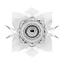 Mandala, evil eye and beagle tattoo design idea