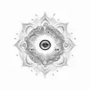 Mandala, evil eye tattoo design idea