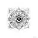 Mandala, evil eye tattoo design idea