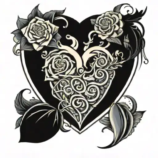 heart mind body soul tattoo design idea