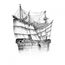 ship wreck tattoo design idea