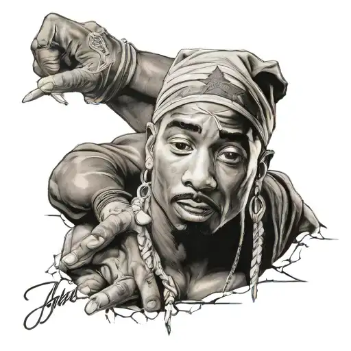 tupac jiujitsu tattoo design idea