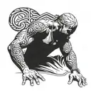 Tupac doing jiujitsu tattoo design idea