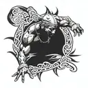 Tupac doing jiujitsu tattoo design idea