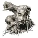 tupac jiujitsu tattoo design idea