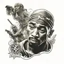 tupac jiujitsu tattoo design idea