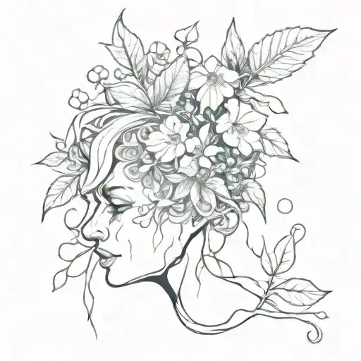 growth from drug abuse tattoo design idea