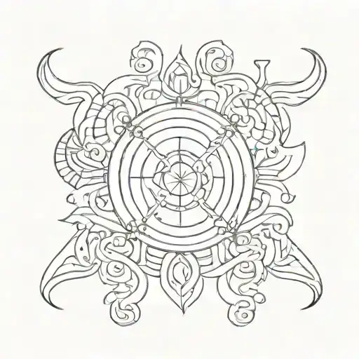 cancer gemini sign tattoo design idea