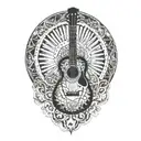 A sunset with musical notes, a guitar, a mandala skull, and the words 'we are eternal' tattoo design idea