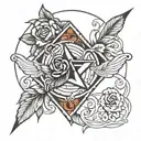 tangent tattoo design idea