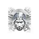 A patriotic scene inspired by the movie 300, featuring Spartan warriors with Jesus leading the charge in a realistic style tattoo design idea