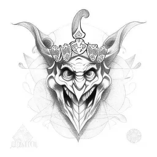 jester tattoo design idea