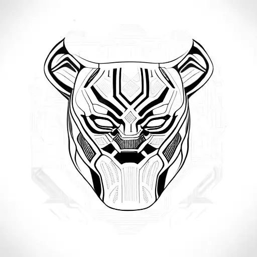 black panther  tattoo design idea