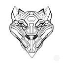 black panther  tattoo design idea
