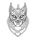 black panther  tattoo design idea