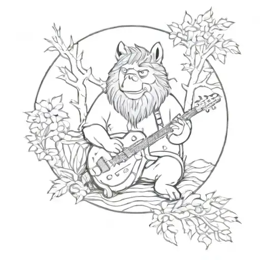 Luke Combs where the wild things are love you sister circle  tattoo design idea