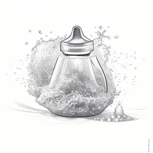 salt shaker pouring out a wave tattoo design idea
