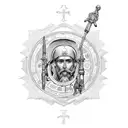 saint Christopher  tattoo design idea