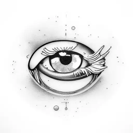 rinnegan eye crying bloody Coy fish tattoo design idea