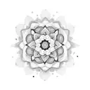 Mandala mixed with flowers and geometric paterns tattoo design idea
