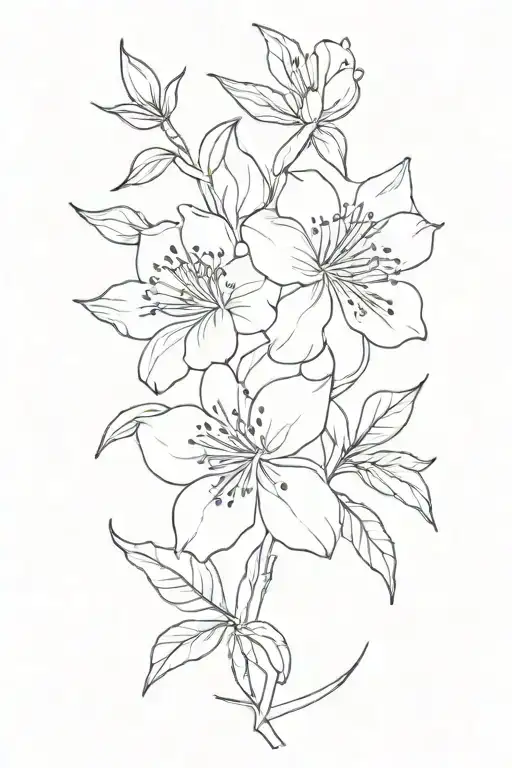 azaleas tattoo design idea