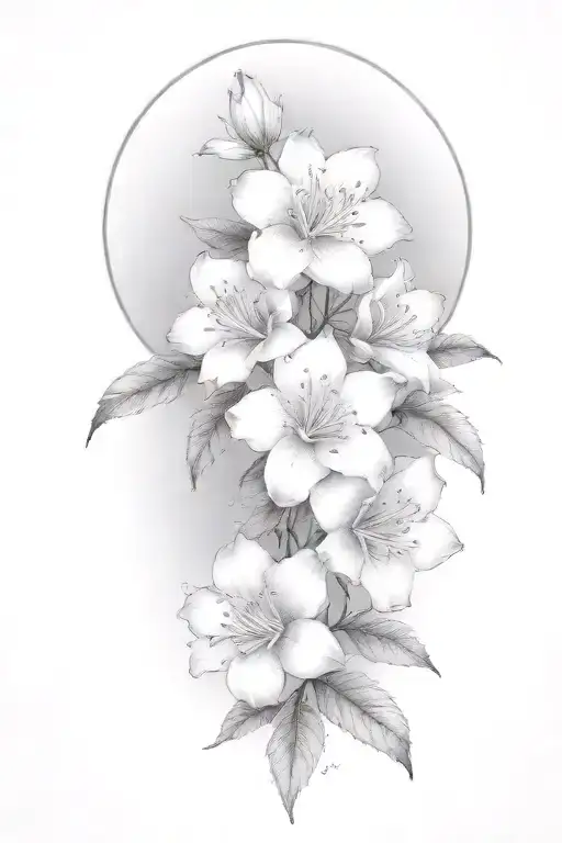 azaleas tattoo design idea