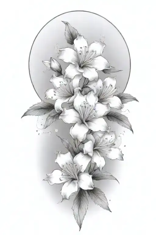 azaleas tattoo design idea
