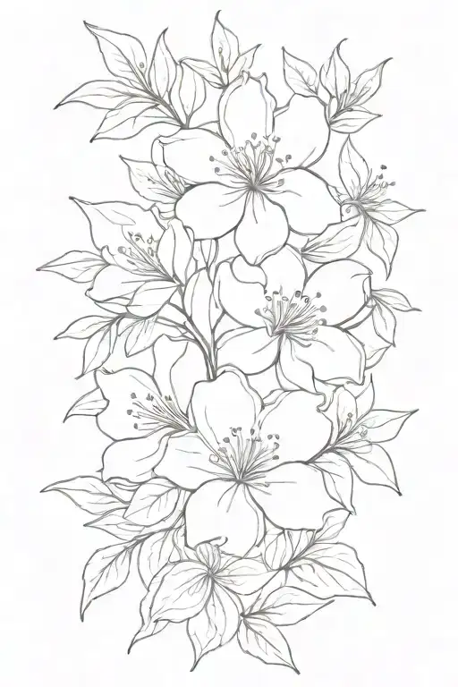 azaleas tattoo design idea