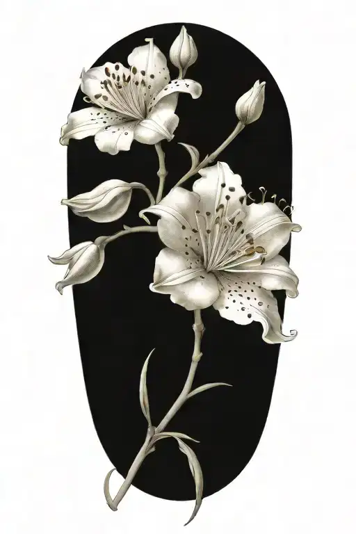 Azaleas heavy shading more line work tattoo design idea