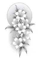 azaleas heavy shading tattoo design idea