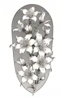 azaleas with thick shading tattoo design idea