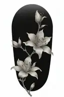 Azaleas heavy shading, no background tattoo design idea