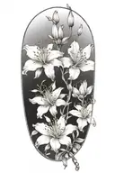 azaleas with thick shading tattoo design idea