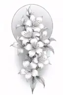 azaleas heavy shading tattoo design idea