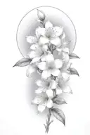 azaleas heavy shading tattoo design idea