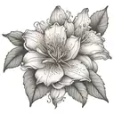 azaleas with thick shading tattoo design idea