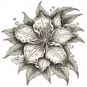 azaleas with thick shading tattoo design idea