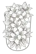 Azaleas outline tattoo design idea