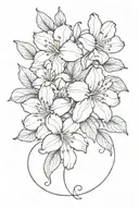 Azaleas outline tattoo design idea