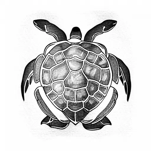 Turtle tattoo design idea