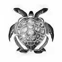Turtle tattoo design idea