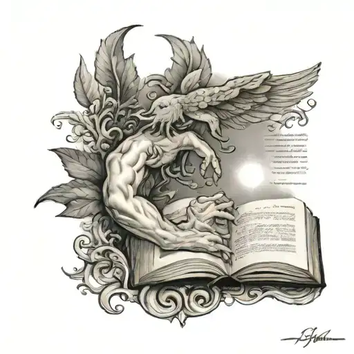 Right Arm (Old Testament):  Creation: Start at the shoulder with a depiction of the creation story, with God's hand reac tattoo design idea