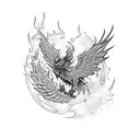 Phoenix Fire tattoo design idea