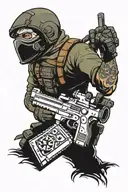 1990, video games counter strike tattoo design idea