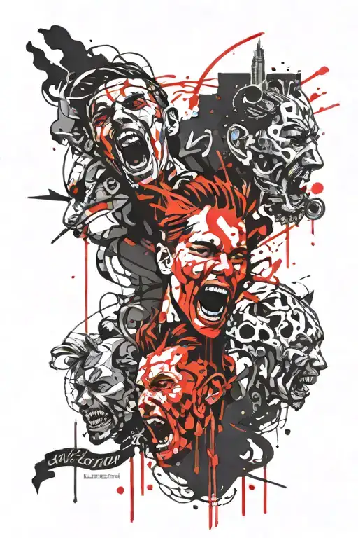 3 best friends idiots tattoo design idea