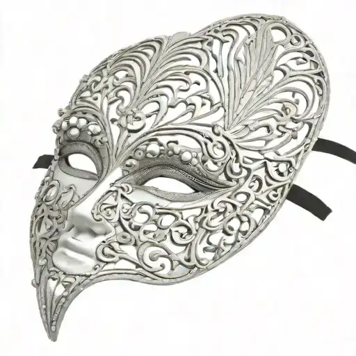 Eyes wide shut mask tattoo design idea
