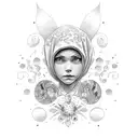 grandmother with children tattoo design idea