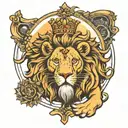lion and Bible   tattoo design idea