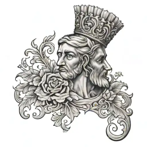 Alexander the Greats funeral tattoo design idea