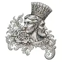 Alexander the Greats funeral tattoo design idea